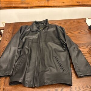 Men's Classic Black Leather StormTech Jacket